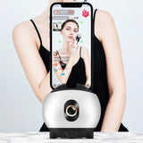 Smart Follow Shot Gimbal for Live Streaming - Rechargeable - White - Side View