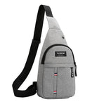 Canvas Crossbody Chest Bag For Men - Black