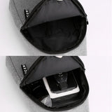 Canvas Crossbody Chest Bag For Men - Black - Low Angle