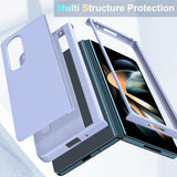 For Samsung Galaxy Z Fold4 5G Foldable Phone Case With Holder - Full Coverage - Black