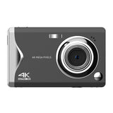3.0-inch Autofocus 4k Hd Digital Camera with Hd Screen - Black - Front View