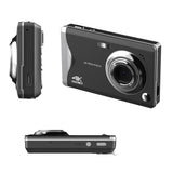3.0-inch Autofocus 4k Hd Digital Camera with Hd Screen - Black - Top-Down View