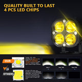 Car 3 Inch 4Leds Continuous Spotlight 20W / 2000Lm / 6000K / Dc9 - 80V - White - Extra Image