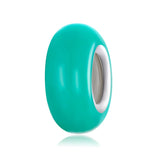925 Sterling Silver Silicone Beads For Diy Bracelets & Necklaces - Blue - Extra Image
