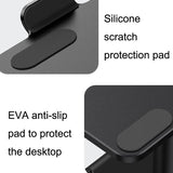 Black Portable Aluminum Laptop Support - Lifting and Raising - Top-Down View