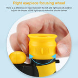 High Magnification Children's Outdoor Telescope - Hd Quality - Yellow - Rear View