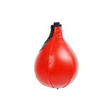 Black And White Suspended Pear-Shaped Speed Ball For Boxing - Black Red White - Side View