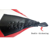 Black And White Suspended Pear-Shaped Speed Ball For Boxing - Black Red White - Top-Down View
