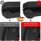 Steam Deck Handheld Console Storage Bag - Hard Eva Oxford Cloth - Black - Rear View