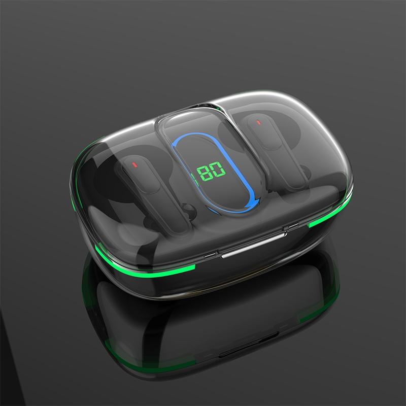 Intelligent Bluetooth Earphones with Wireless Charging - Black