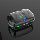 Intelligent Bluetooth Earphones with Wireless Charging - Black - Side View