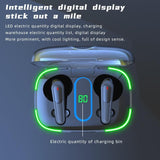 Intelligent Bluetooth Earphones with Wireless Charging - Black - Rear View