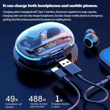 Wireless Bluetooth Earphones with Noise Reduction and Power Bank Function - Black - Extra Image