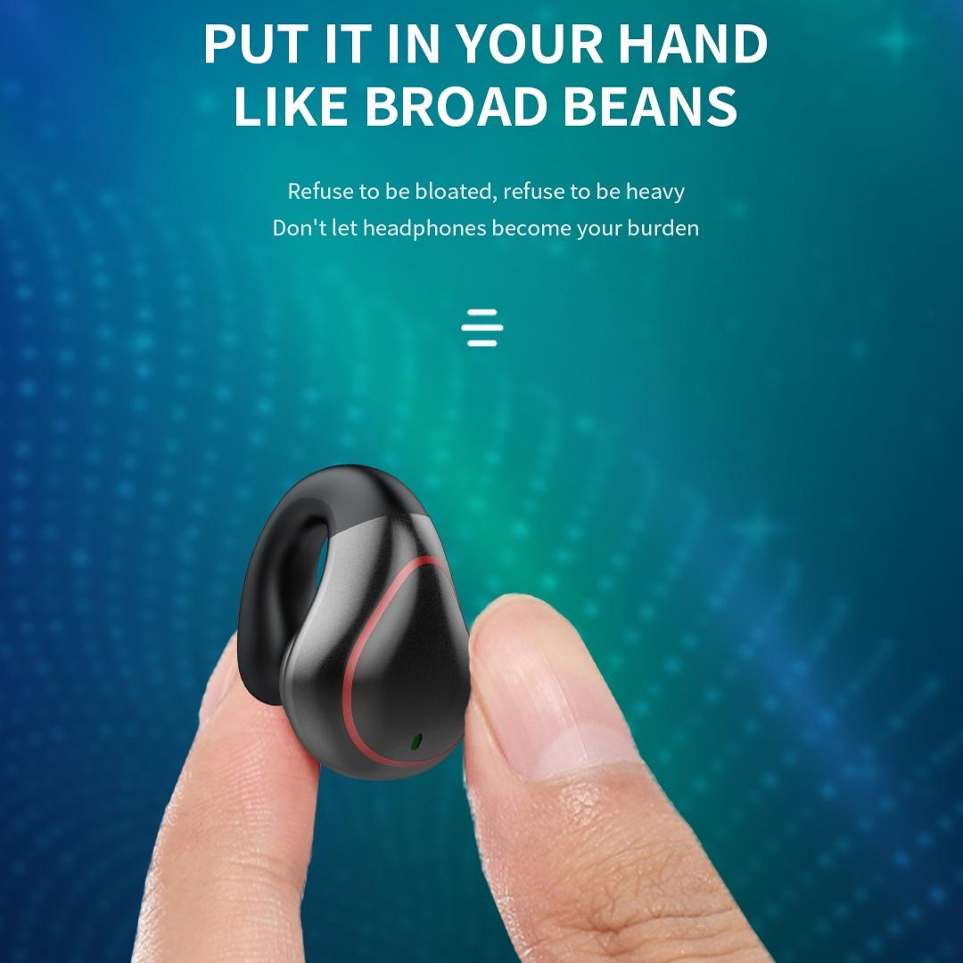 Wireless Bone Conduction Earphone with Bluetooth 5.0 - Black
