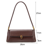 Vintage Women Shoulder Bag - Olive Black - Side View