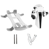 Ps5 / Psvr2 Headphone Storage Bracket With Charging Cable And Indicator Light - White - Front View