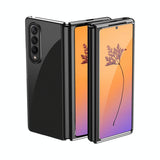 For Samsung Galaxy Z Fold4 5G Shockproof Clear Phone Case - Rose Gold