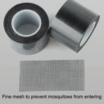 Anti-mosquito Door Curtain Net for Window Repair - Gray