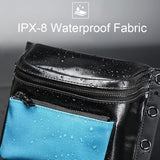 Adjustable Waterproof Shoulder Bag Black - Top-Down View