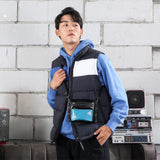 Adjustable Waterproof Shoulder Bag Black - Low Angle