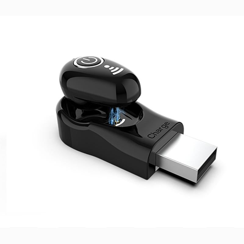 Mini Bluetooth Earphone with Mic - S650 Gen 2 - Black