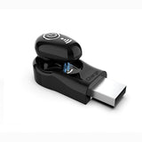 Mini Bluetooth Earphone with Mic - S650 Gen 2 - Black - Front View