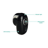 Mini Bluetooth Earphone with Mic - S650 Gen 2 - Black - 45-Degree Angle