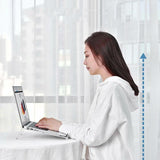 Foldable Metal Laptop Stand for Cooling and Ergonomic - Gray - Extra Image