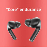 Wireless Sport Earphones with Touch Control and Mic - Bluetooth 5.0 Stereo Bass - Black - Extra Image