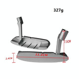 Kids Golf Putter Head - Single-sided Zinc Alloy Practice Putter - Silver - Rear View