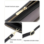 Anti Theft Rfid Cross Body Phone Bag With Touch Screen - Black