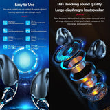 Wireless Noise-cancelling Bluetooth Earbuds with Led Display - White - Extra Image