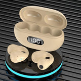 Wireless Noise-cancelling Bluetooth Earbuds with Led Display - White