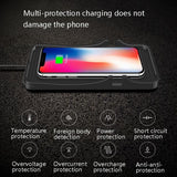 2-in-1 Non-slip Wireless Charger for C7 Car Navigation - Black - Low Angle