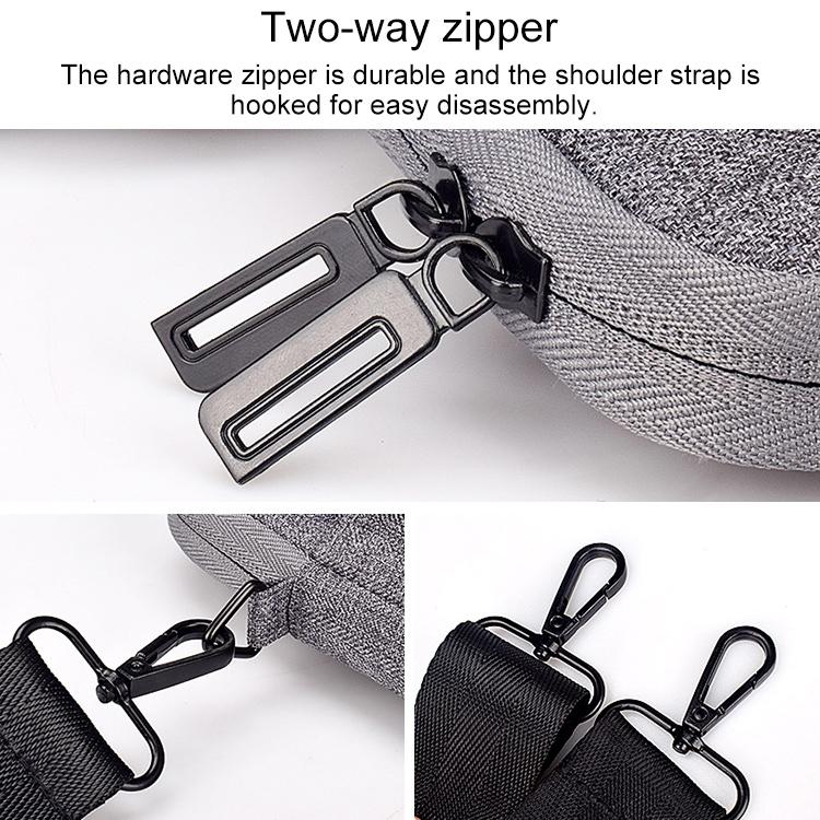 13.3 Inch Laptop Carrying Bag with Shoulder Strap - Handheld Briefcase Style - Black
