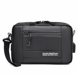Usb Shoulder Bag For Men Portable & Stylish Outdoor Messenger Black - Front View