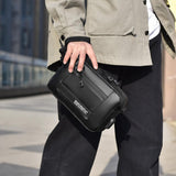Usb Shoulder Bag For Men Portable & Stylish Outdoor Messenger Black - Side View