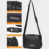 Usb Shoulder Bag For Men Portable & Stylish Outdoor Messenger Black - Rear View