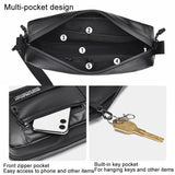 Usb Shoulder Bag For Men Portable & Stylish Outdoor Messenger Black - Low Angle