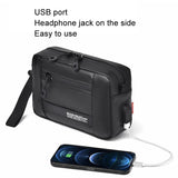 Usb Shoulder Bag For Men Portable & Stylish Outdoor Messenger Black - Extra Image