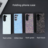 For Samsung Galaxy Z Fold4 5G Foldable Diamond Case - Compact And Stylish - Flash Black