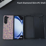 For Samsung Galaxy Z Fold4 5G Foldable Diamond Case - Compact And Stylish - Flash Black - Extra Image