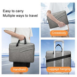 14 Inch Portable Business Travel Bag for Notebooks - Light Gray - 15 Inch - Close-Up Angle
