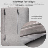 Portable Laptop Handbag - Fits 15.4-16 Inch - Casual Design - Grey - Rear View