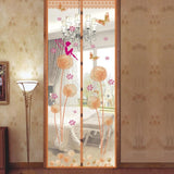 100x210cm Magnetic Summer Mosquito Screen Door Curtain - Coffee - Side View