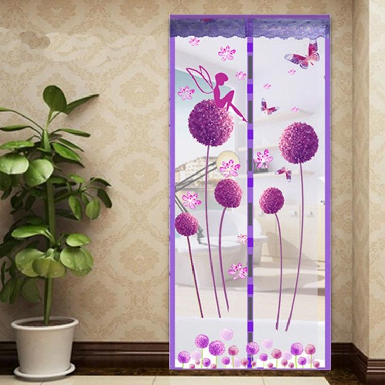 100x210cm Magnetic Summer Mosquito Screen Door Curtain - Coffee