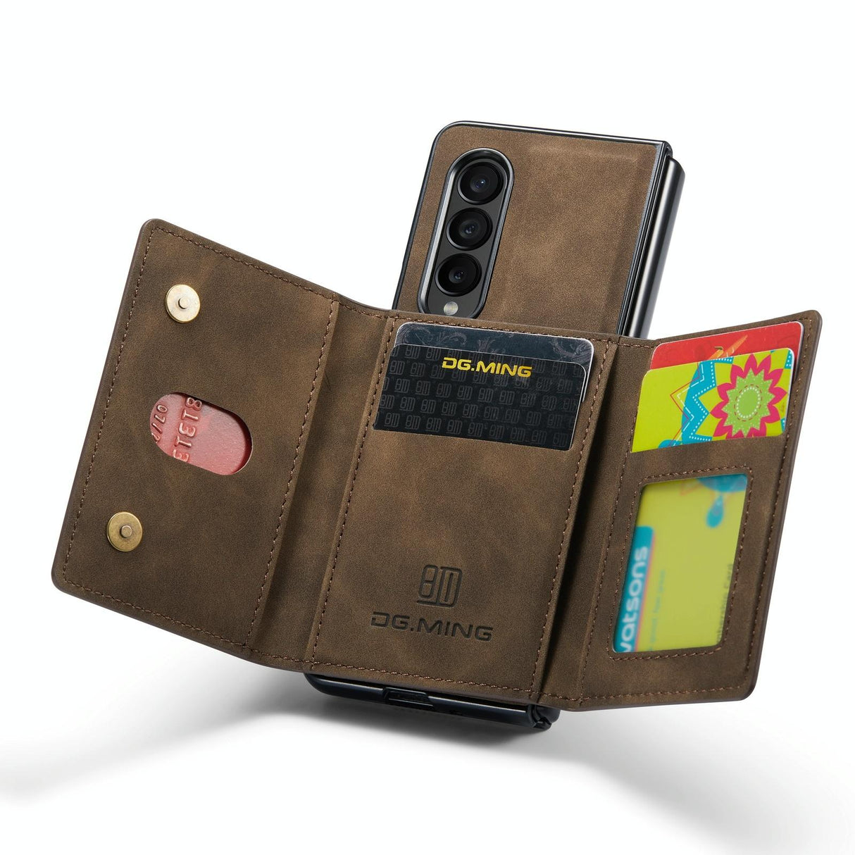 For Samsung Galaxy Z Fold4 5G Multi-Card Phone Case - Fits Dg.Ming M2 Series - Green