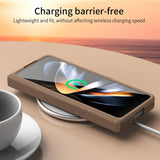 For Samsung Galaxy Z Fold4 5G Foldable Phone Case With Pen And Stylus - Coffee - Low Angle