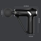 Electric Triangular Fascia Massage Gun - Silver Button Style - Top-Down View