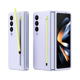 For Samsung Galaxy Z Fold4 5G Enhanced Shockproof Phone Case - Pen Design - Light Gray